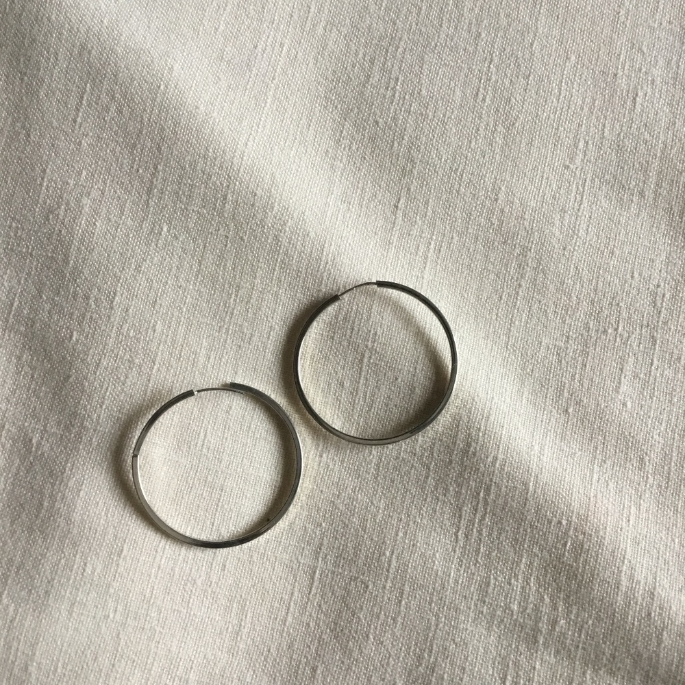New Sterling Silver Hoops